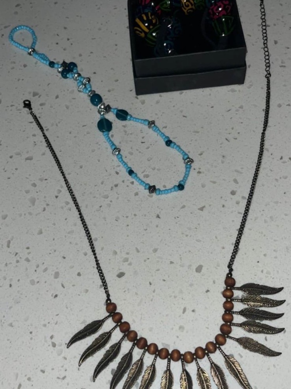 Necklace toe ankle ring bracelet bundle